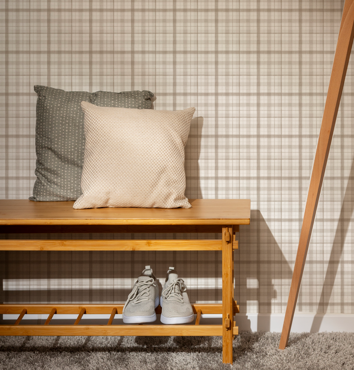 Cuadrillé beige tela