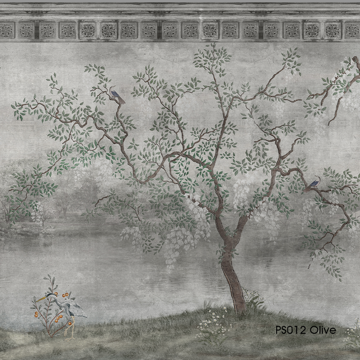 Papel Mural Paisaje Chino (PS012 Olive)