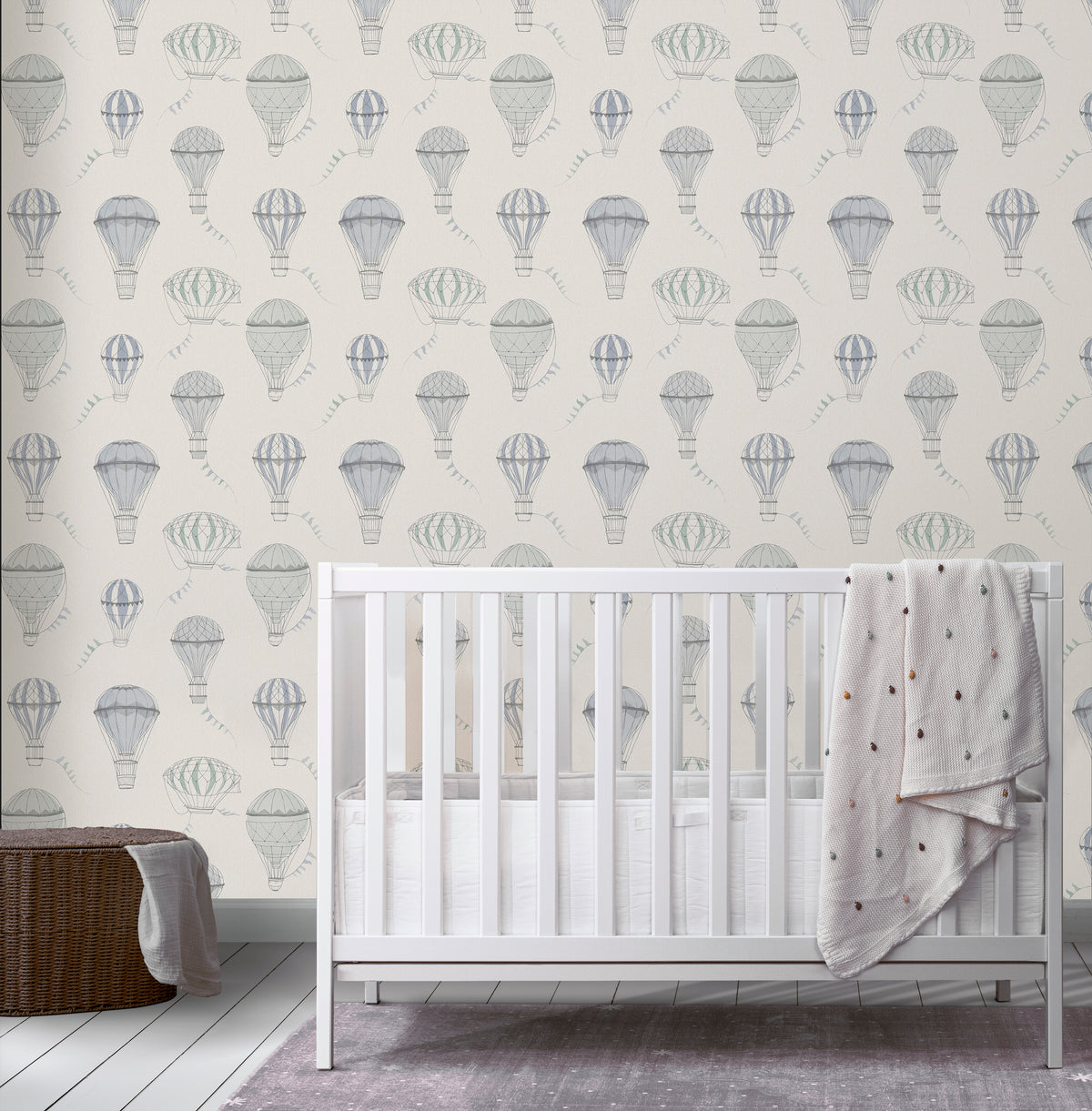 Papel Mural Globos en las nubes (NURS007)
