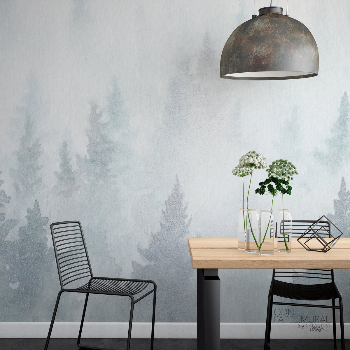Papel Mural Pino Blue (PS001 Blue)