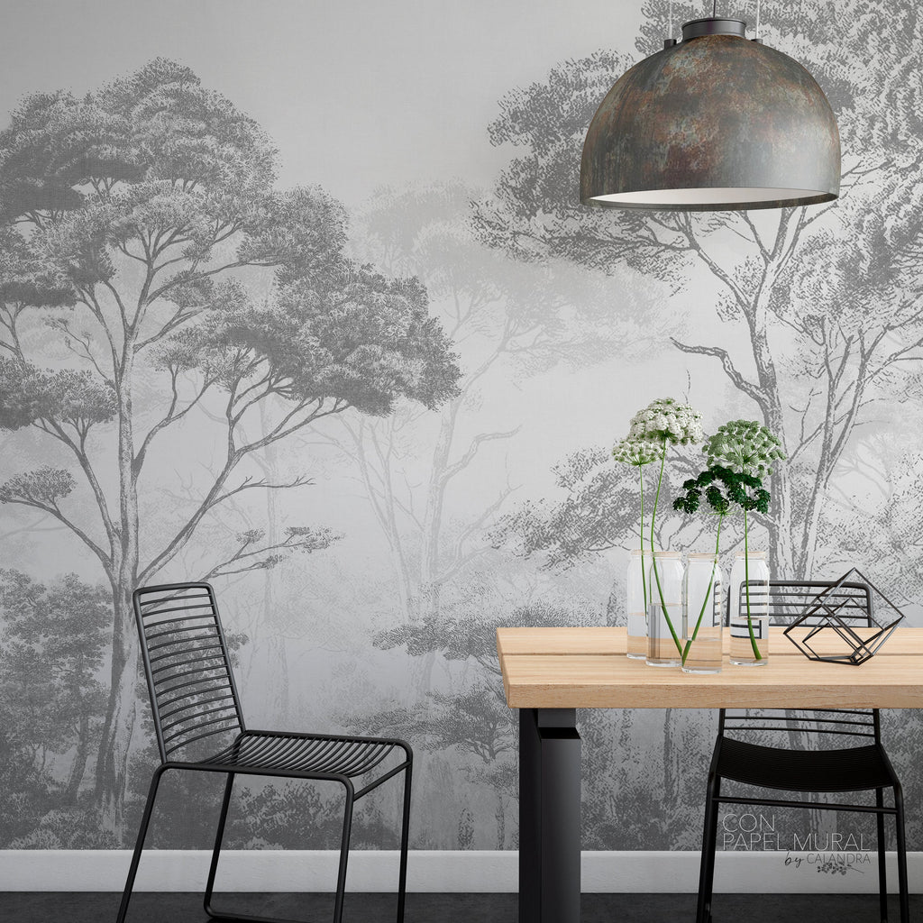 Papel Mural Arboleda Grey (PS005 Gray)