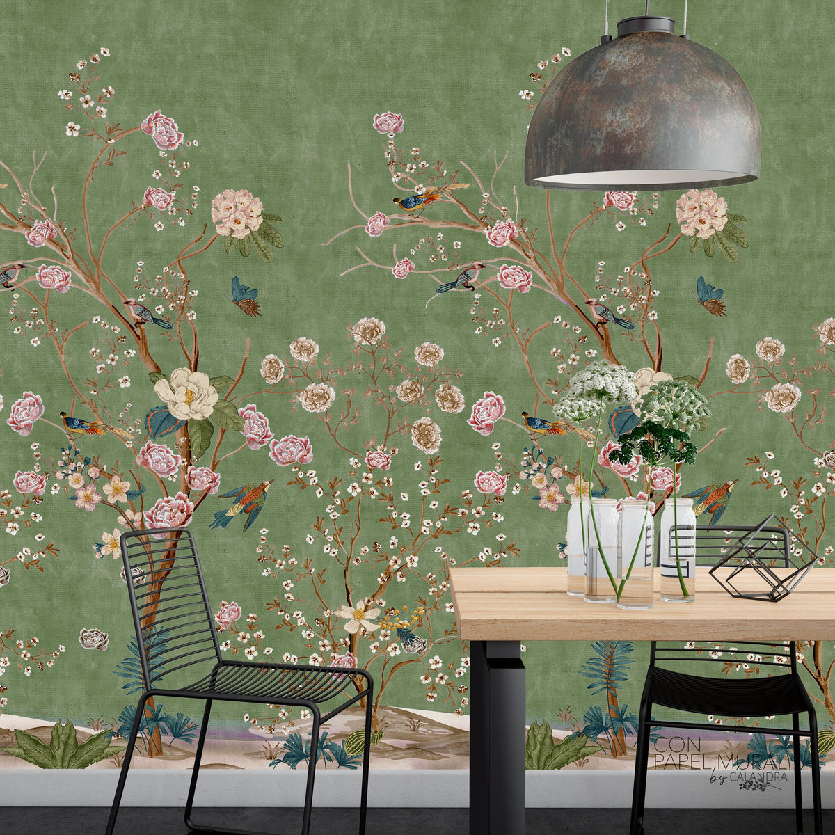 Papel Mural Chinoiserie Green (PS013 Green)