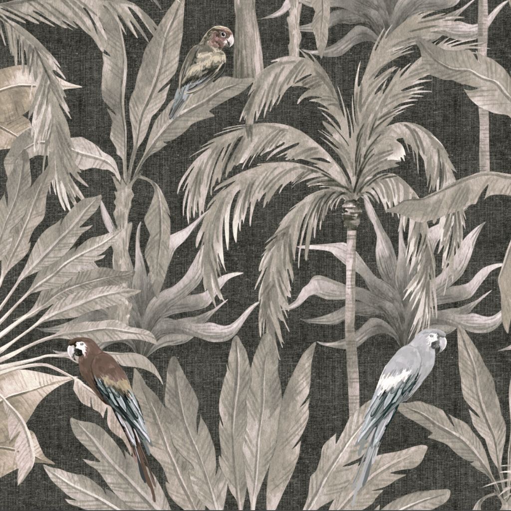 Papel Mural Palmeras y Papagayos (221214 A)